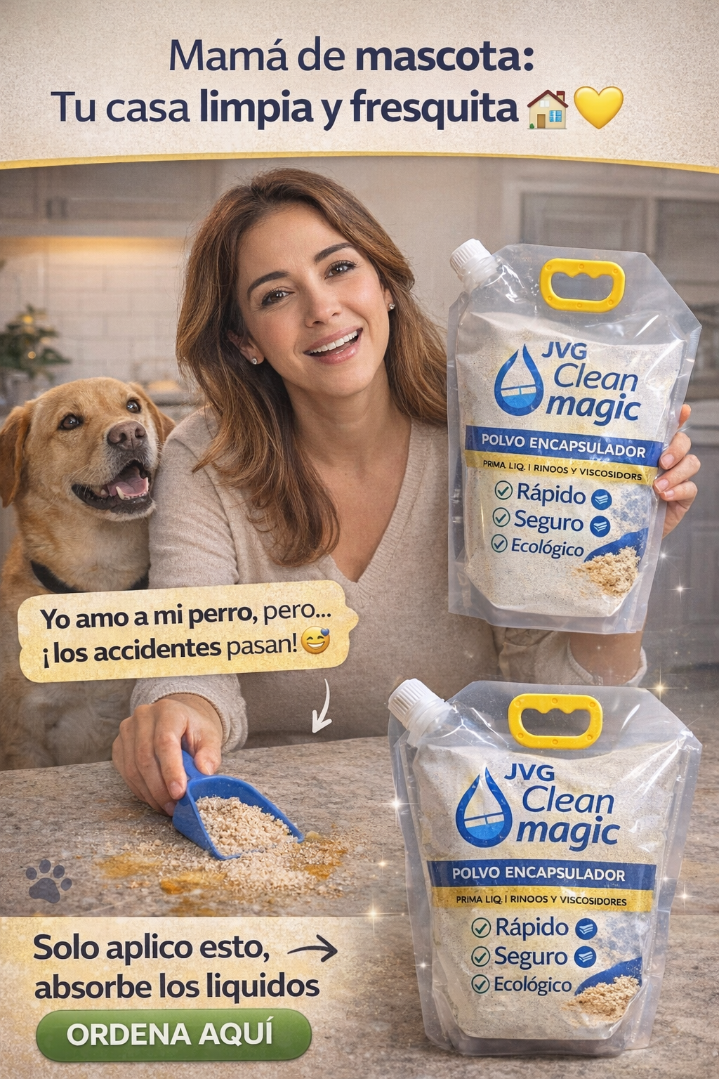 Polvo super absorbente de liquidos y viscosidades 2 Bolsas de 5 lts