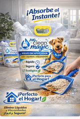 Polvo super absorbente de liquidos y viscosidades 2 Bolsas de 5 lts
